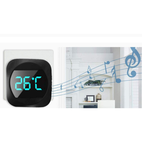 جرس باب لاسلكي مع شاشة لعرض درجة الحرارة الكترونيات حديثة image