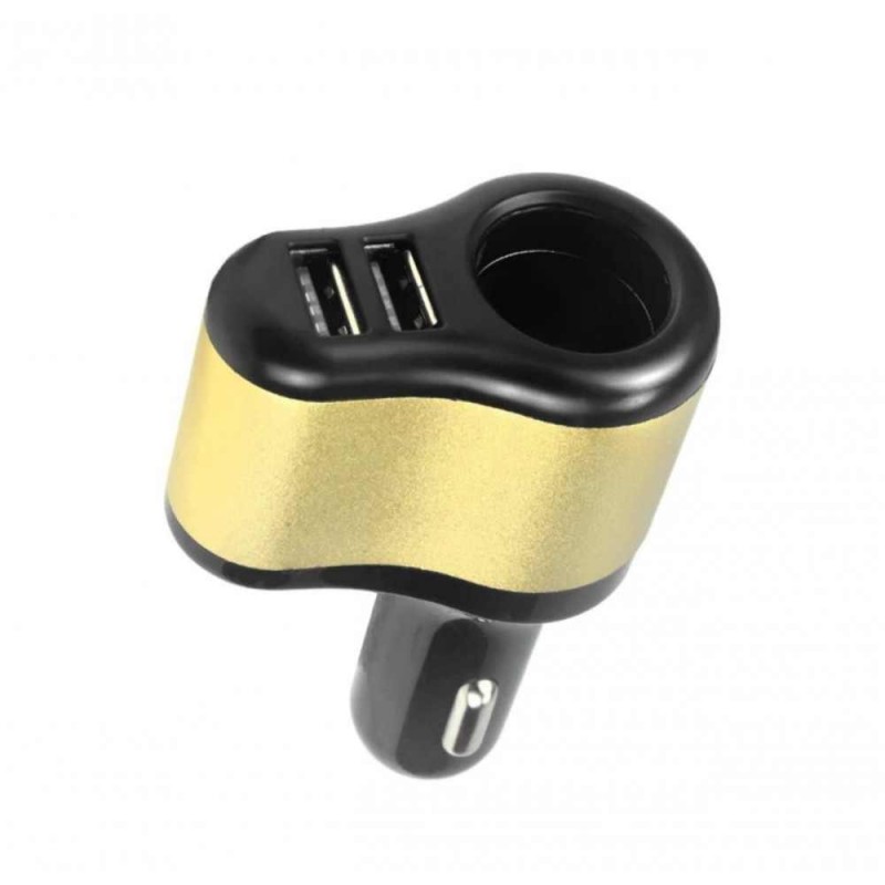 شاحن سيارة بمخرجين usb ومخرج ولاعة سجائر