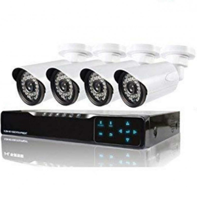4 كاميرات مراقبة خارجية مع DVR