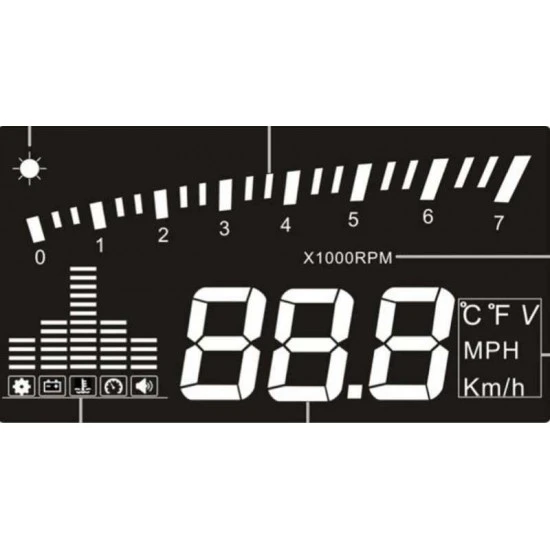 بروجوكتر السيارة لعرض معلومات لوحة القيادة على الزجاج الامامي image