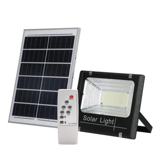 صورة-كشاف يعمل على الطاقة الشمسية 98 ليد مع ريموت كنترول