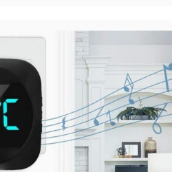 جرس باب لاسلكي مع شاشة لعرض درجة الحرارة