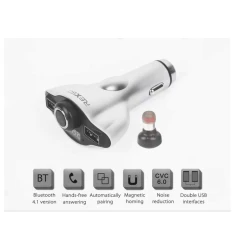 شاحن جوال للسيارة Rexso R20 مع سماعة بلوتوث للرد على المكالمات