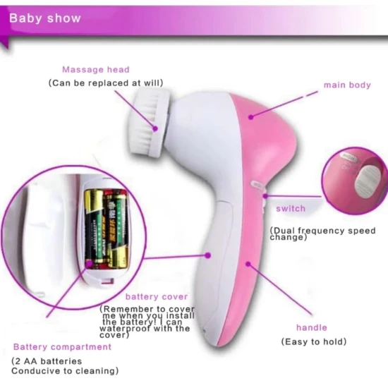 صورة-فرشاة تنظيف الوجه الكهربائية 
