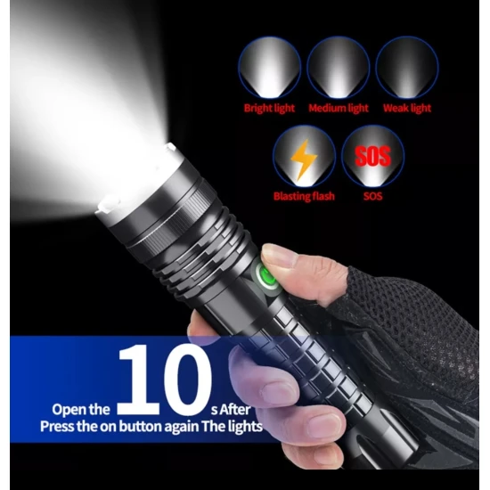 صورة-كشاف ليد يدوي p90 بطارية قوية