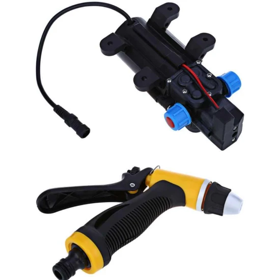 صورة-مضخة مياه لغسيل السيارة تعمل على كهرباء السيارة اوكهرباء المنزل