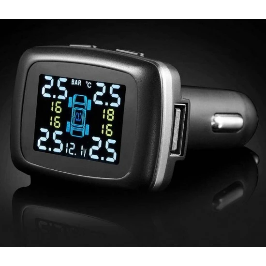 مقياس ضغط ودرجة حرارة الاطارات الالكتروني image