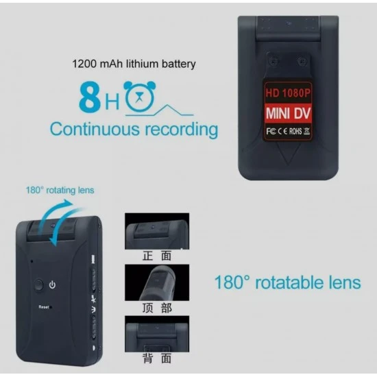 كاميرا صغيرة ببطارية قوية 1200ma صوره 