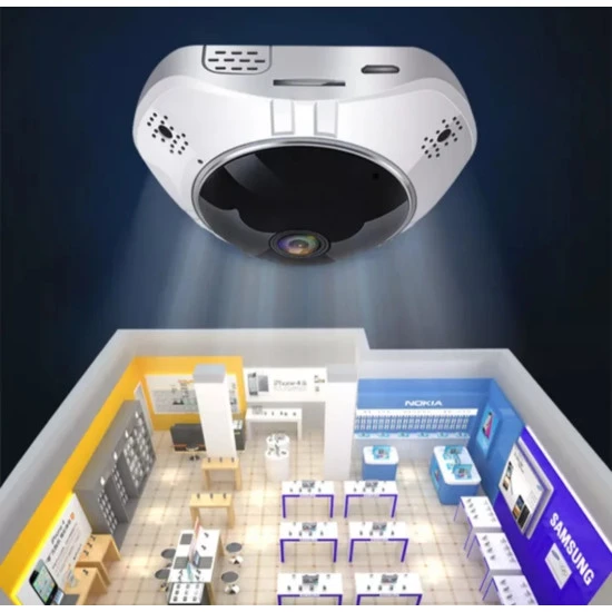 صورة-اصغر كاميرا مراقبة بتقنية VR مشاهدة كامل الموقع 360 درجة