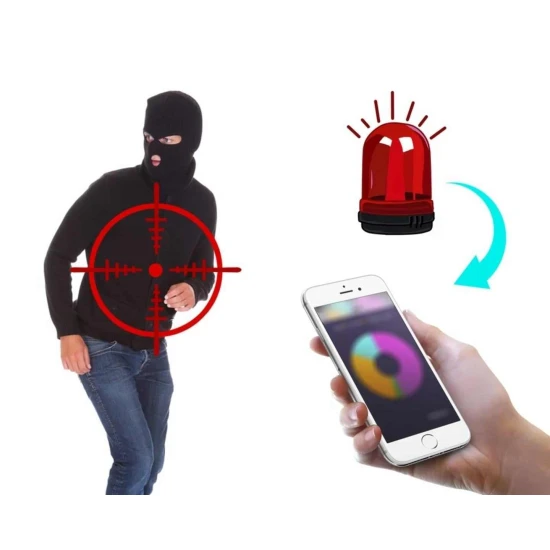 صورة-كاميرا مراقبة خارجية مزودة بكشاف ليد