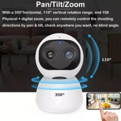 كاميرا مراقبة لاسلكية 4 ميجا بيكسل مع زوم عالي x10