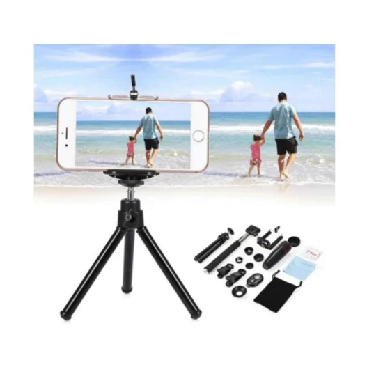 صورة-عصا سيلفي، مع مجموعة ادوات التصوير للهواتف الذكية 10 قطع