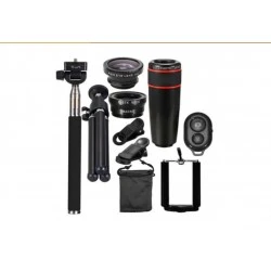 عصا سيلفي، مع مجموعة ادوات التصوير للهواتف الذكية 10 قطع