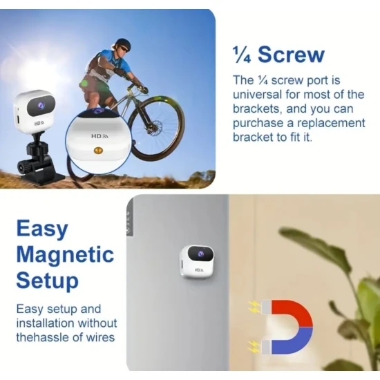 صورة-كاميرا صغيرة الحجم، كاميرا HD تدعم الرؤية الليلية 