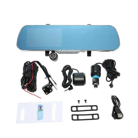 صورة-مرآة سيارة اندرويد بشاشة 5 انش مع كاميرتين أمامية وخلفية