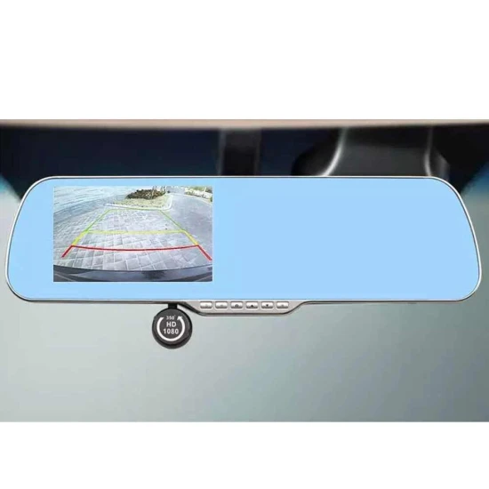 صورة-مرآة سيارة اندرويد بشاشة 5 انش مع كاميرتين أمامية وخلفية