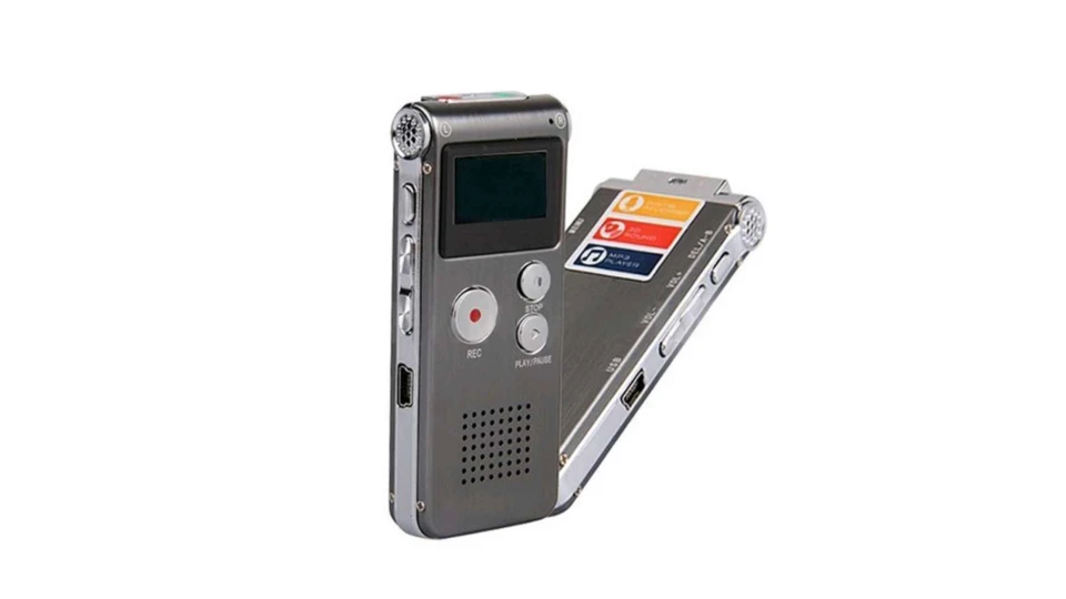 مسجل صوت مع مشغل mp3 يدعم خاصية التسجيل المباشر من الهاتف