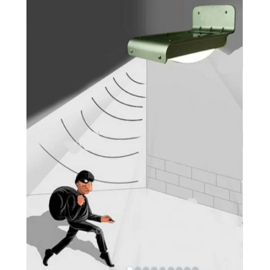 صورة-كشاف يعمل على الطاقة الشمسية-للحماية من السرقة للاستراحات والمزارع 