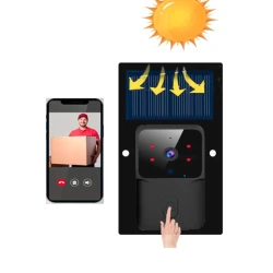 جرس باب كاميرا طاقة شمسية