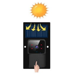 جرس باب كاميرا طاقة شمسية