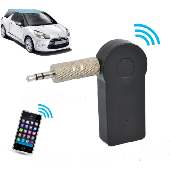 صورة-قطعة للتوصيل بين الجوال وسماعات السيارة عن طريق البلوتوث AUX