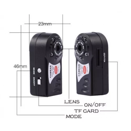 كاميرا صغيرة تدعم المشاهده من الجوال قابلة للشحن - Q ip image