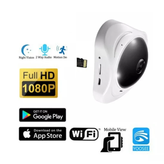 صورة-اصغر كاميرا مراقبة بتقنية VR مشاهدة كامل الموقع 360 درجة