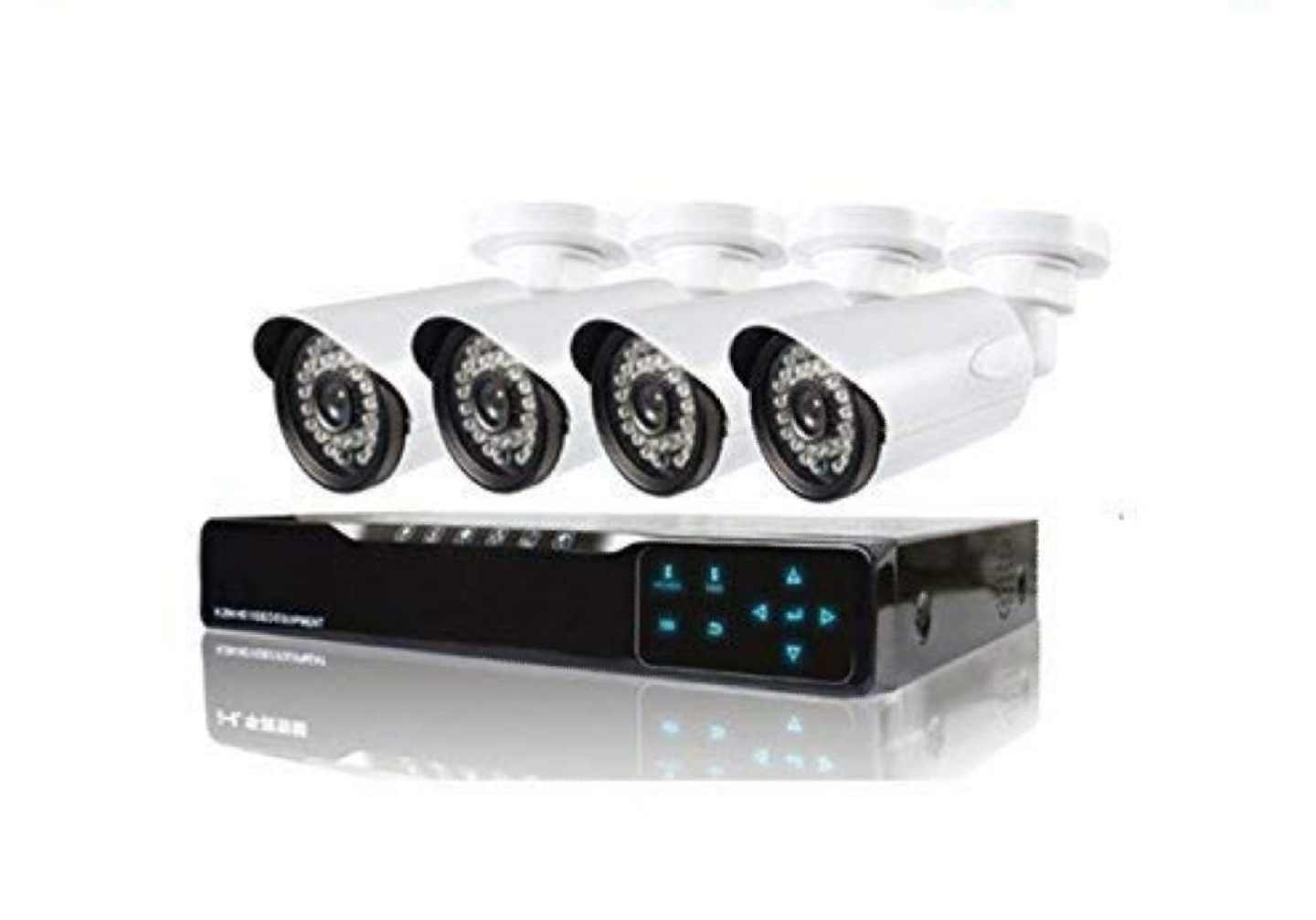 4 كاميرات مراقبة خارجية مع DVR