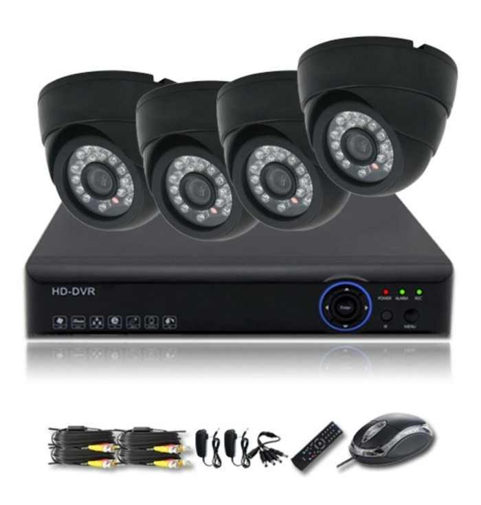 مجموعة 4 كاميرات مراقبة مع DVR